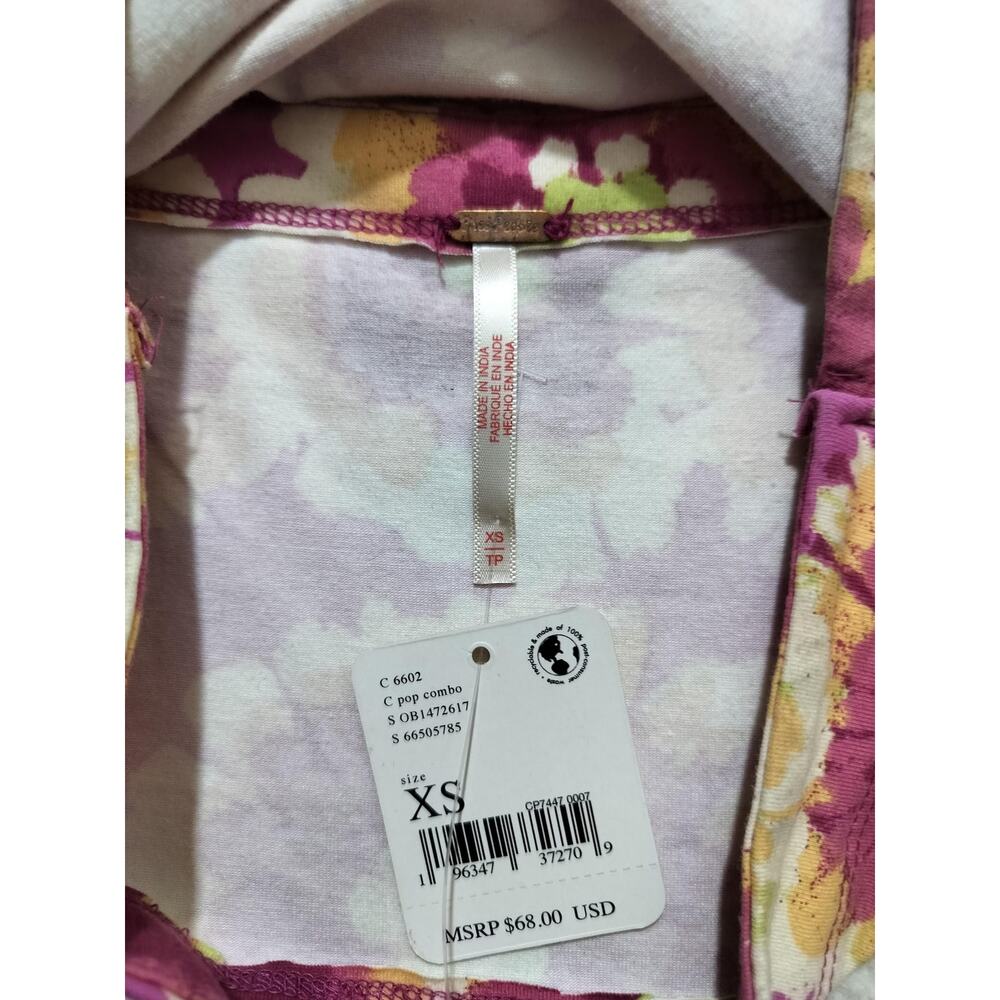 New Free People Women's Give Me More Floral Pink Crop Top Size XS - Picture 9 of 10